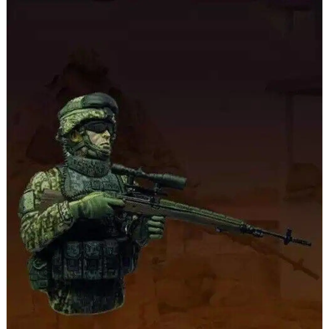 Model Kit Snippers 1/10 BUST Resin Model Kit US Army Modern Soldier Sniper Shooter Unpain ...