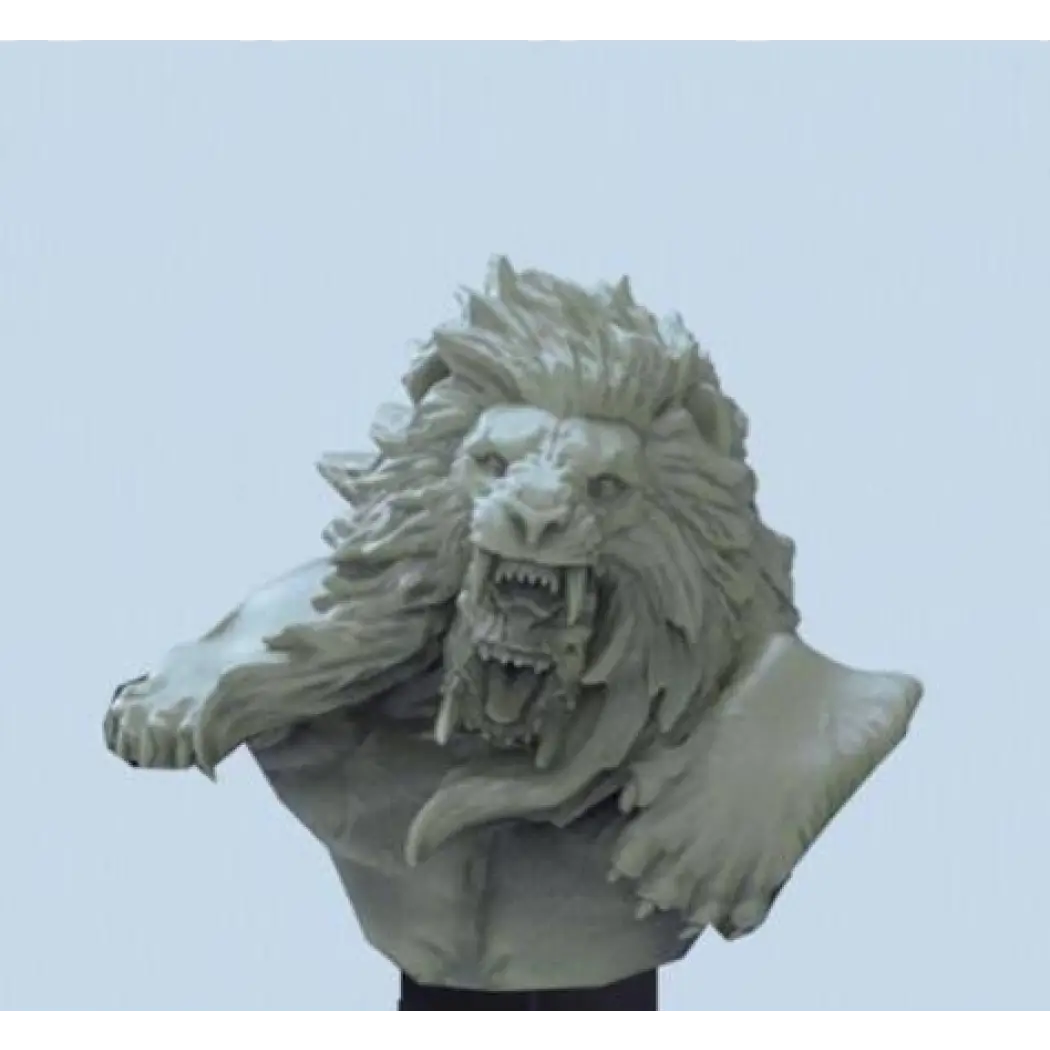 1/10 BUST Resin Model Kit Warrior Orc Lion Head Warcraft Unpainted - Model-Fan-Store