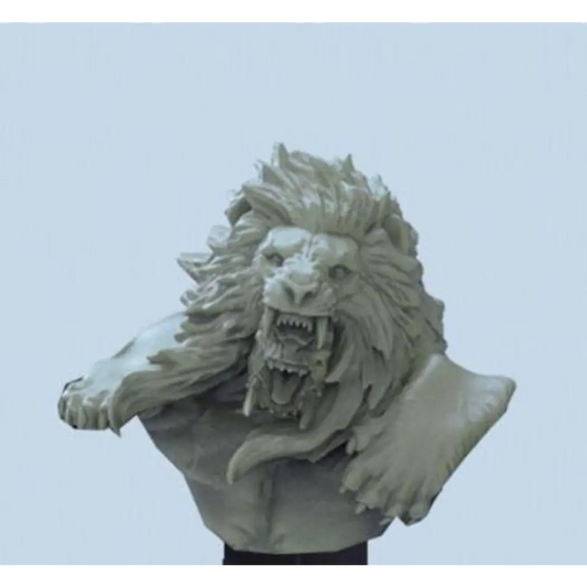 1/10 BUST Resin Model Kit Warrior Orc Lion Head Warcraft Unpainted - Model-Fan-Store
