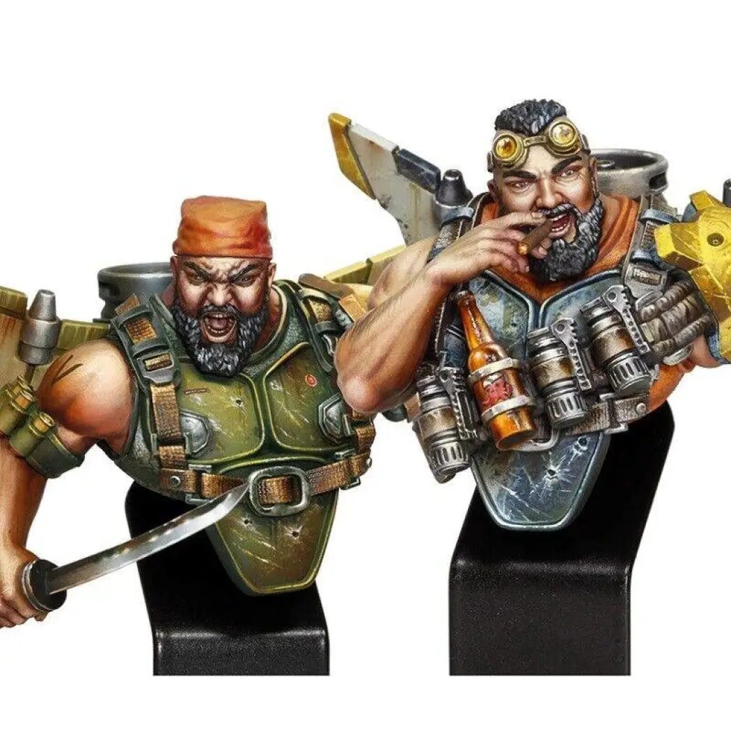 1/12 BUST 2pcs Resin Model Kit Space Mercenaries Pirates Warriors Unpainted A28 - Model-Fan-Store