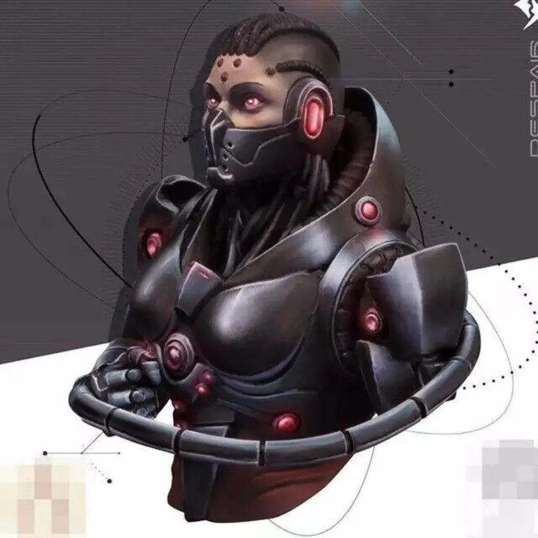 1/12 BUST Resin Cyberpunk Model Kit Space Mercenary Alien Droid Unpainted - Model-Fan-Store