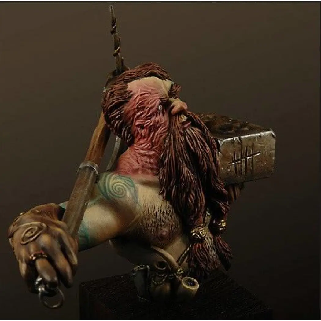 1/12 BUST Resin Model Kit Warrior Dwarf Miner Ore Warcraft Unpainted - Model-Fan-Store