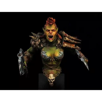 1/12 BUST Resin Model Kit Warrior Girl Orc Berserk Warcraft Unpainted - Model-Fan-Store