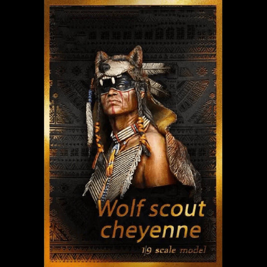 1/9 BUST Resin Model Kit Wolf Scout Native American Indian Unpainted