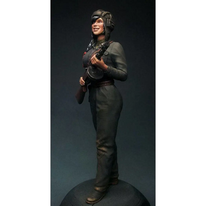 1/16 Resin Model Kit Beautiful Girl Soviet Soldier Tanker WW2 Pin Up Unpainted - Model-Fan-Store