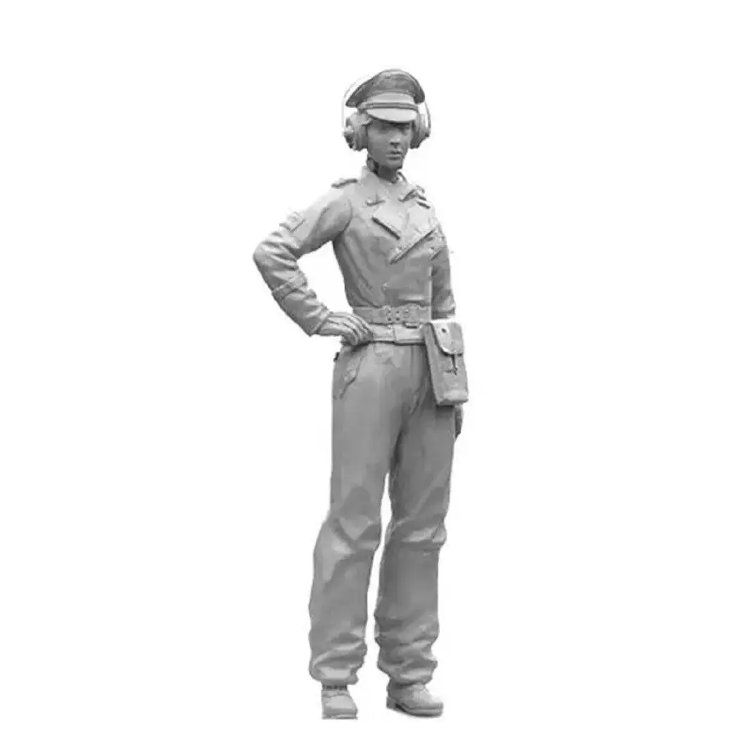 1/16 Resin Model Kit German Soldiers Beautiful Girl Tankman WW2 Unpainted - Model-Fan-Store