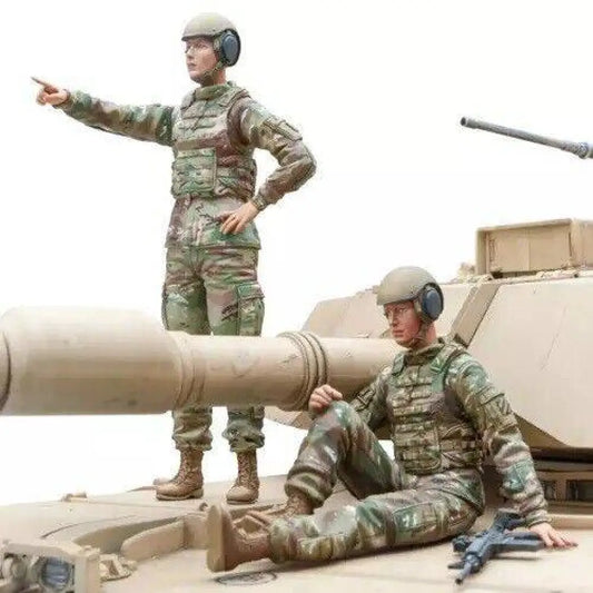 1/16 Resin Model Kit Modern US Army Soldiers Girls Tank Crew Unpainted - Model-Fan-Store