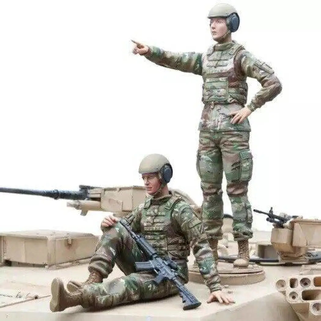 1/16 Resin Model Kit Modern US Army Soldiers Girls Tank Crew Unpainted - Model-Fan-Store