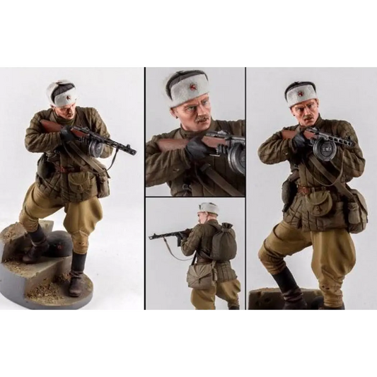 1/16 Resin Model Kit Soviet Soldier Scout Infantryman WW2 Unpainted - Model-Fan-Store