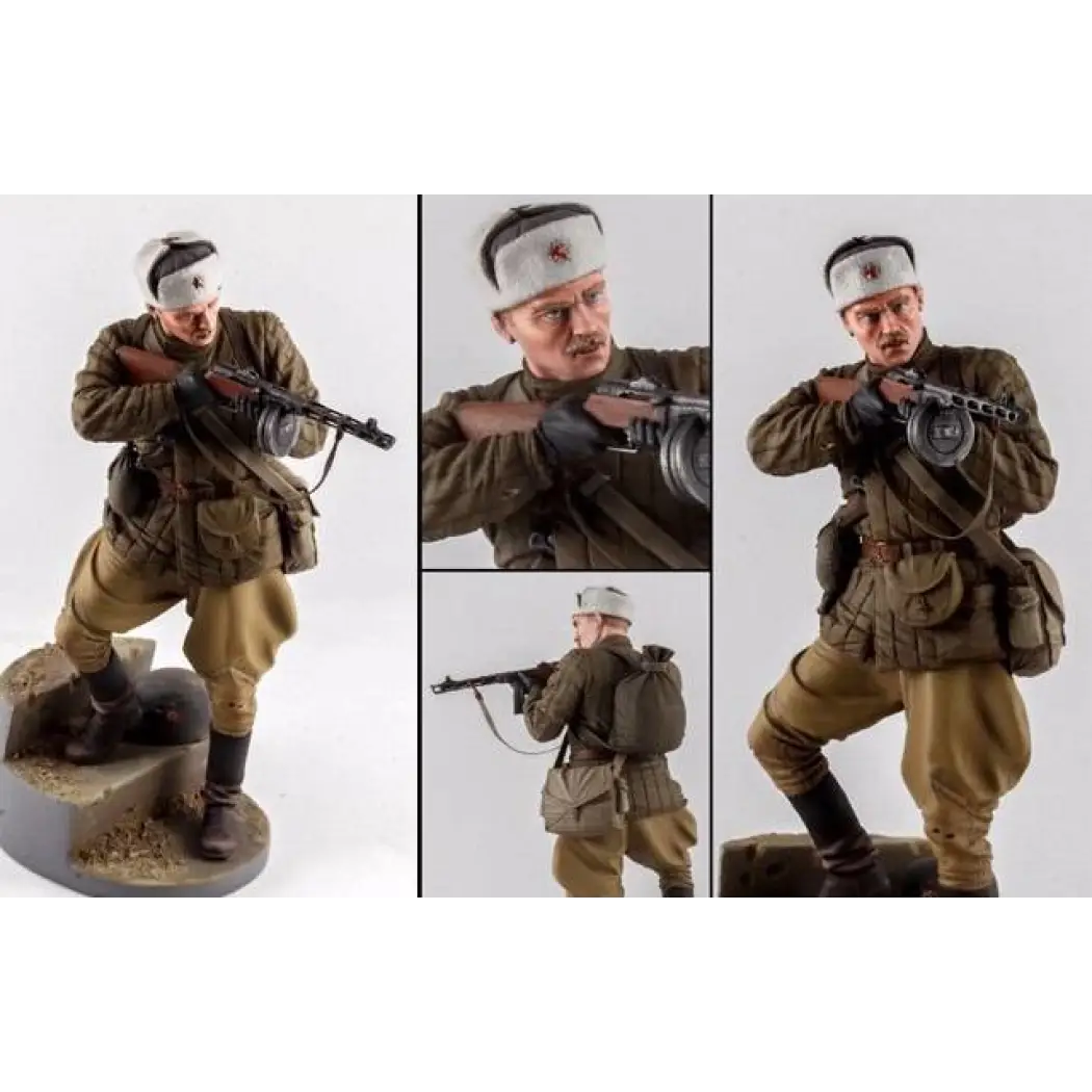 1/16 Resin Model Kit Soviet Soldier Scout Infantryman WW2 Unpainted - Model-Fan-Store