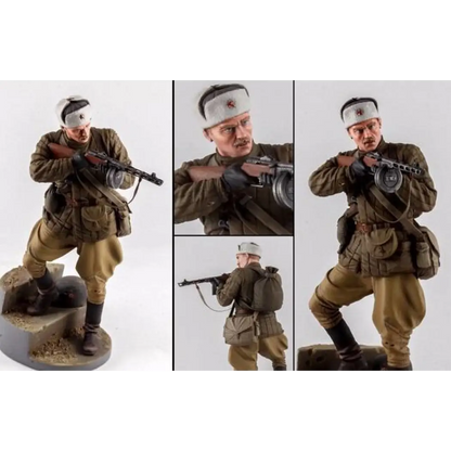 1/16 Resin Model Kit Soviet Soldier Scout Infantryman WW2 Unpainted - Model-Fan-Store