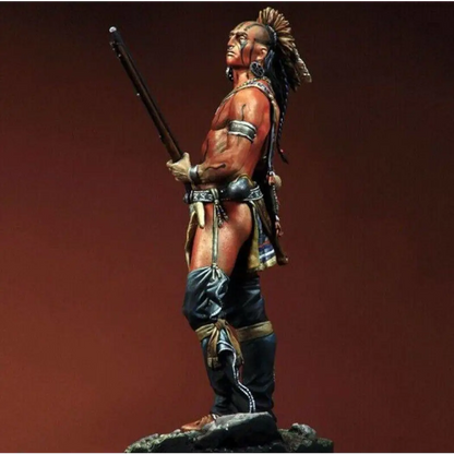 1/18 90mm Resin Model Kit Native American Indian Iroquois Warrior Unpainted - Model-Fan-Store