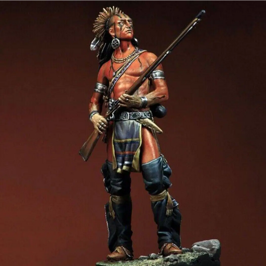1/18 90mm Resin Model Kit Native American Indian Iroquois Warrior Unpainted - Model-Fan-Store