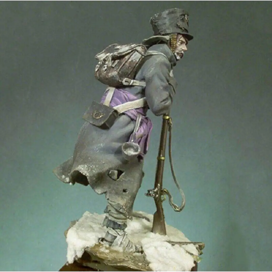 1/18 Resin Model Kit Napoleonic Wars French Soldier (with base) Unpainted - Model-Fan-Store