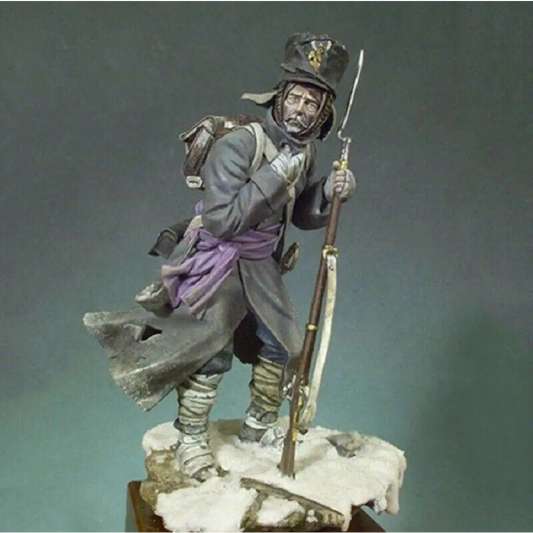 1/18 Resin Model Kit Napoleonic Wars French Soldier (with base) Unpainted - Model-Fan-Store