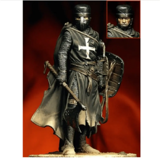 1/20 90mm Resin Model Kit Warrior Medieval Knight Hospitaller Unpainted - Model-Fan-Store