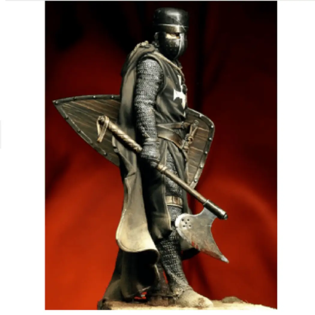 1/20 90mm Resin Model Kit Warrior Medieval Knight Hospitaller Unpainted