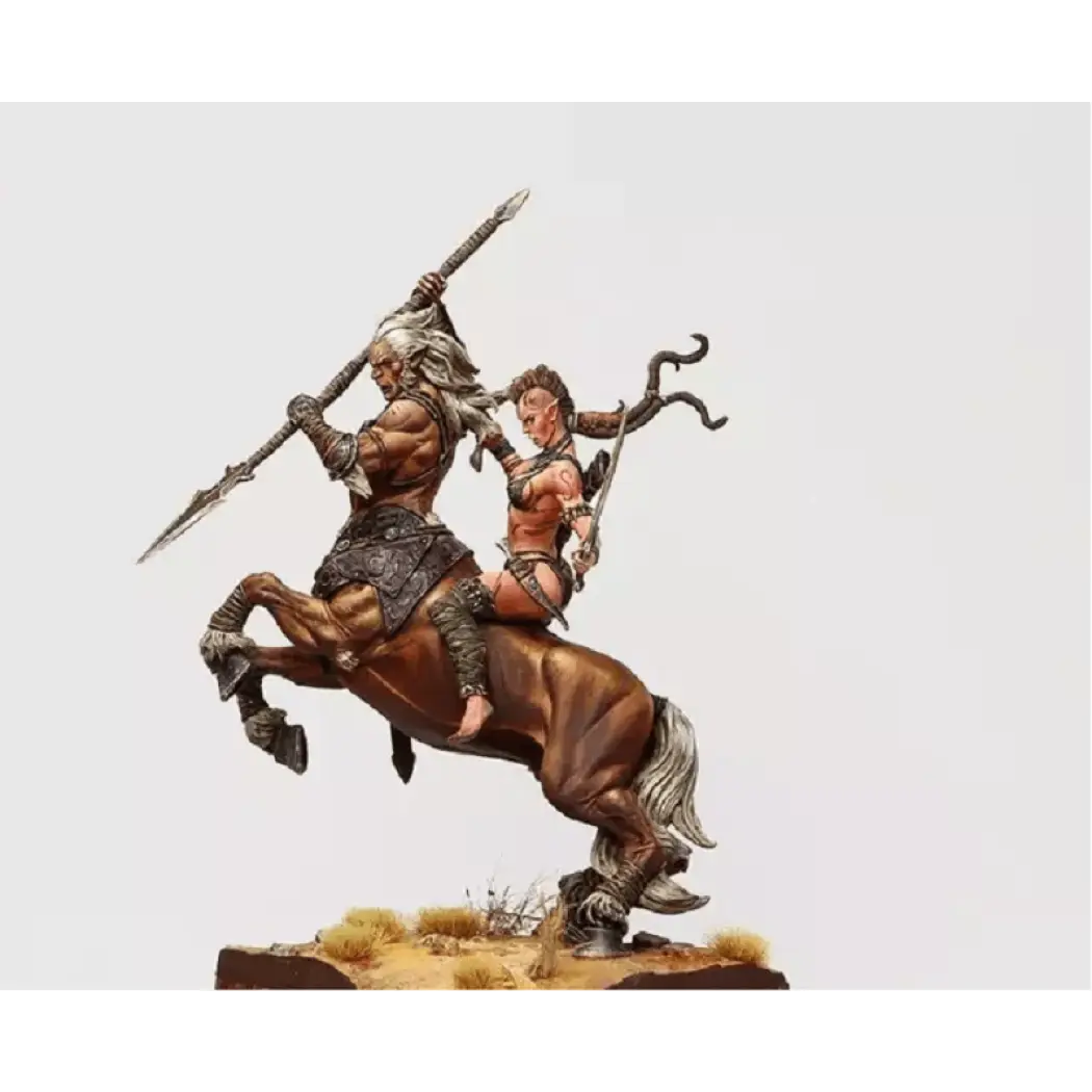 1/24 75mm Resin Model Kit Barbarian Centaur and Wild Elf Unpainted - Model-Fan-Store