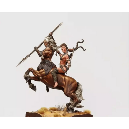 1/24 75mm Resin Model Kit Barbarian Centaur and Wild Elf Unpainted - Model-Fan-Store