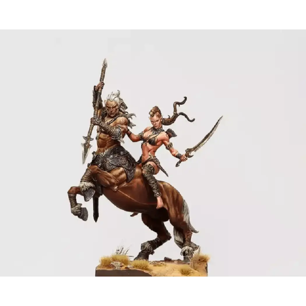 1/24 75mm Resin Model Kit Barbarian Centaur and Wild Elf Unpainted - Model-Fan-Store