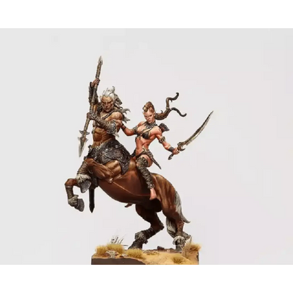 1/24 75mm Resin Model Kit Barbarian Centaur and Wild Elf Unpainted - Model-Fan-Store