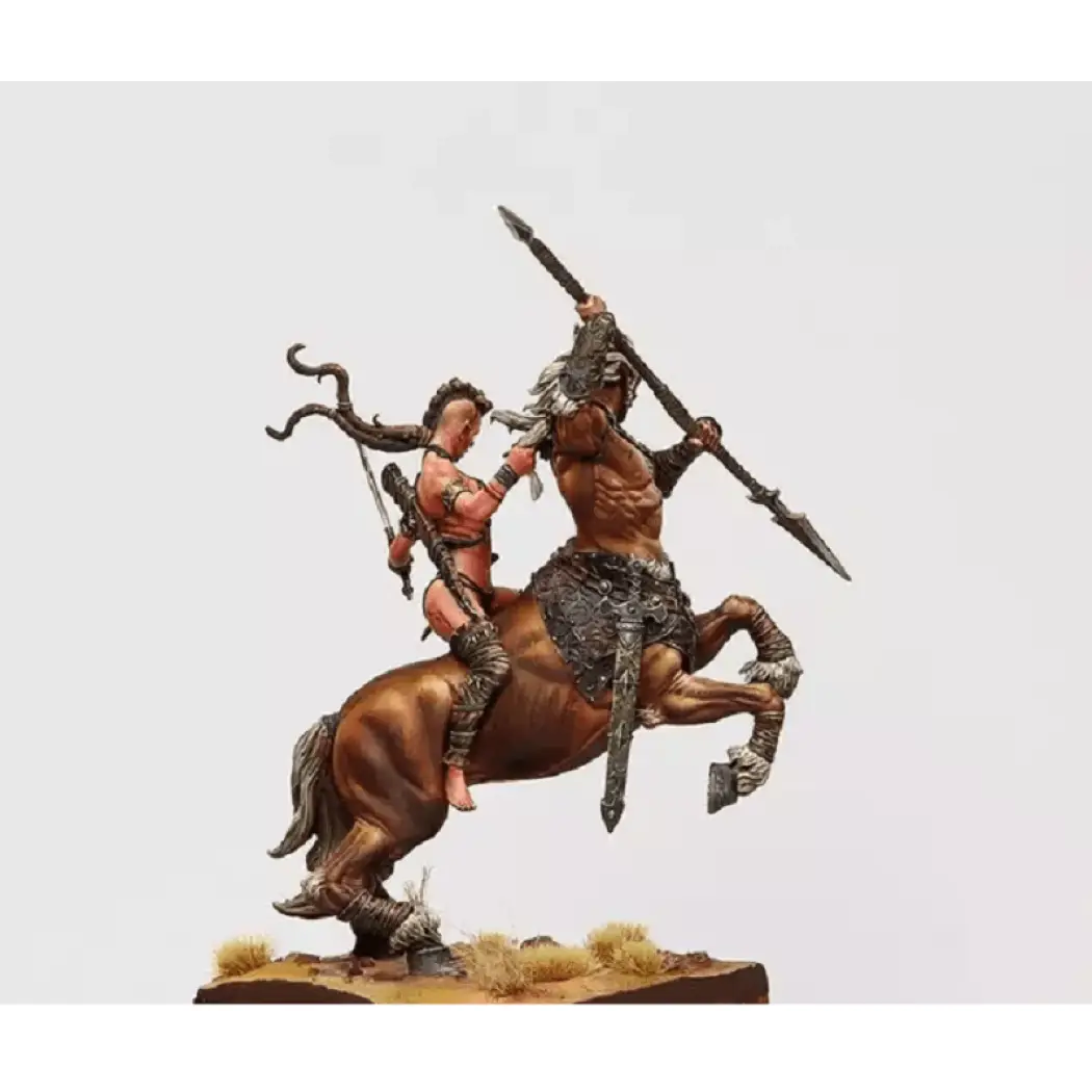 1/24 75mm Resin Model Kit Barbarian Centaur and Wild Elf Unpainted - Model-Fan-Store