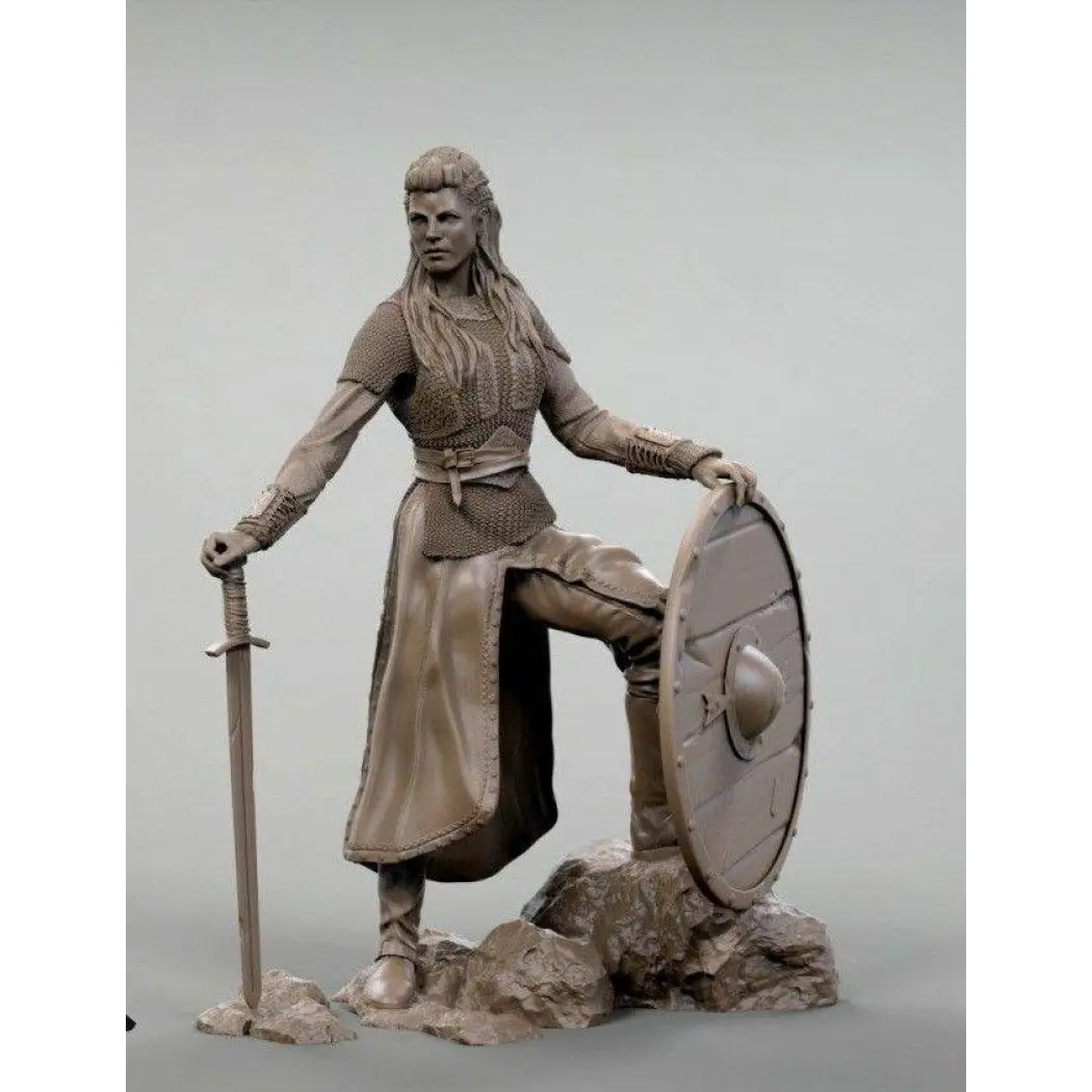 1/24 75mm Resin Model Kit Beautiful Girl Lagertha Shieldmaide Movie Unpainted - Model-Fan-Store