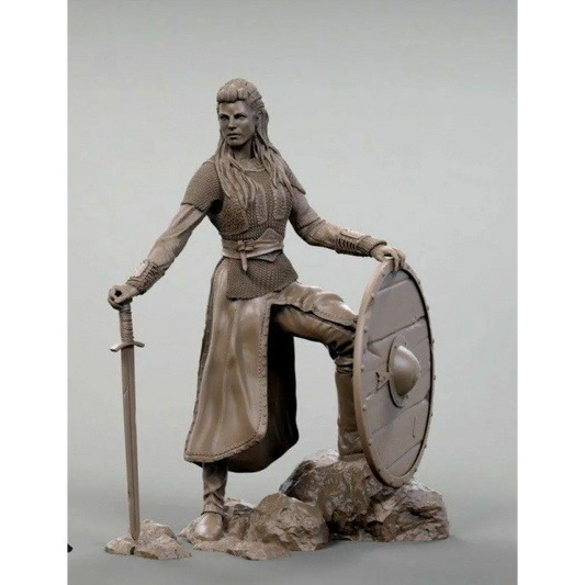 1/24 75mm Resin Model Kit Beautiful Girl Lagertha Shieldmaide Movie Unpainted - Model-Fan-Store