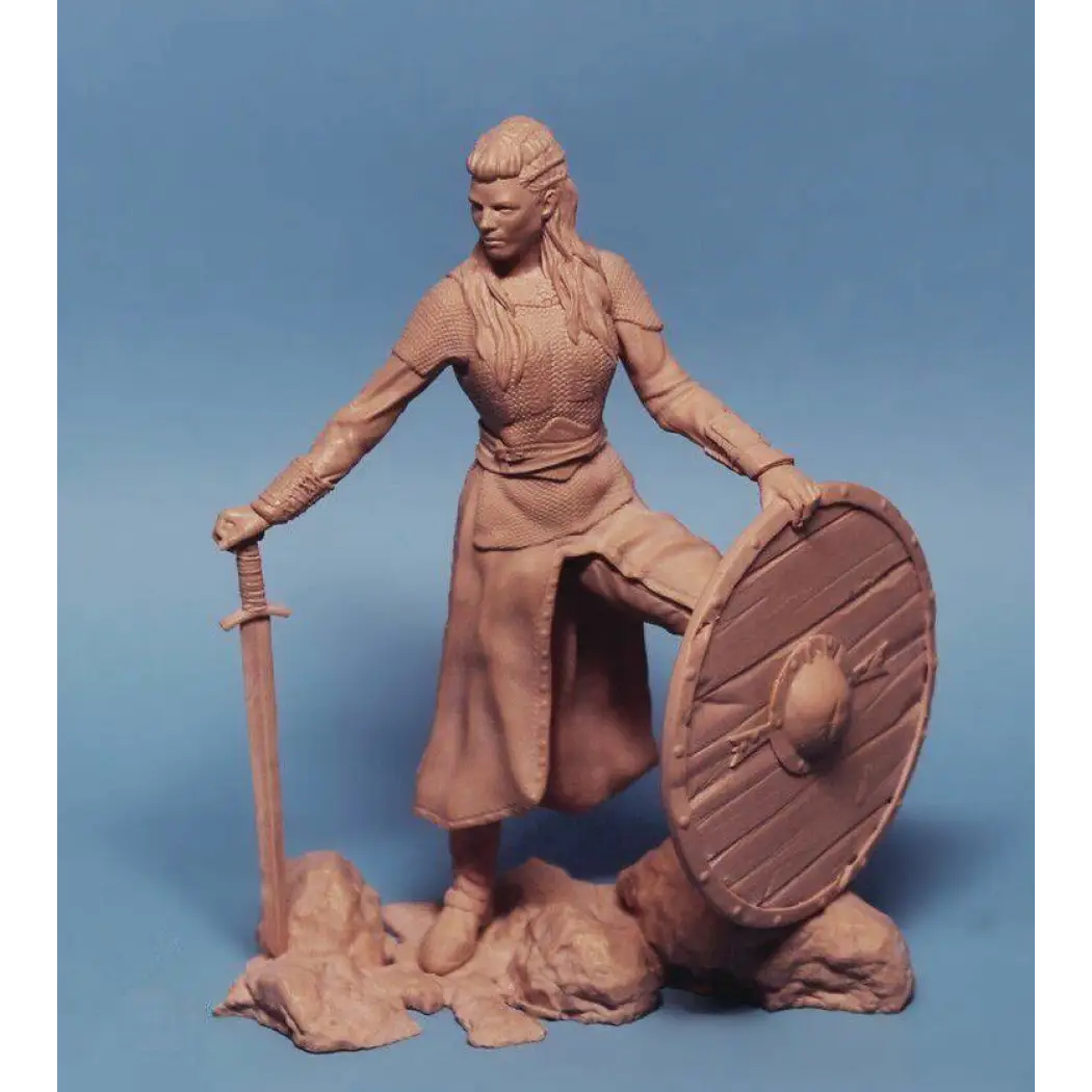 1/24 75mm Resin Model Kit Beautiful Girl Lagertha Shieldmaide Movie Unpainted - Model-Fan-Store