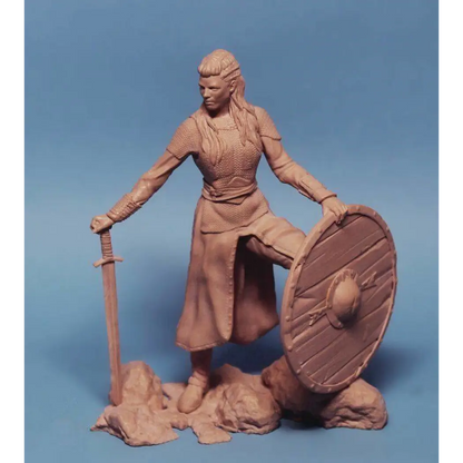 1/24 75mm Resin Model Kit Beautiful Girl Lagertha Shieldmaide Movie Unpainted - Model-Fan-Store