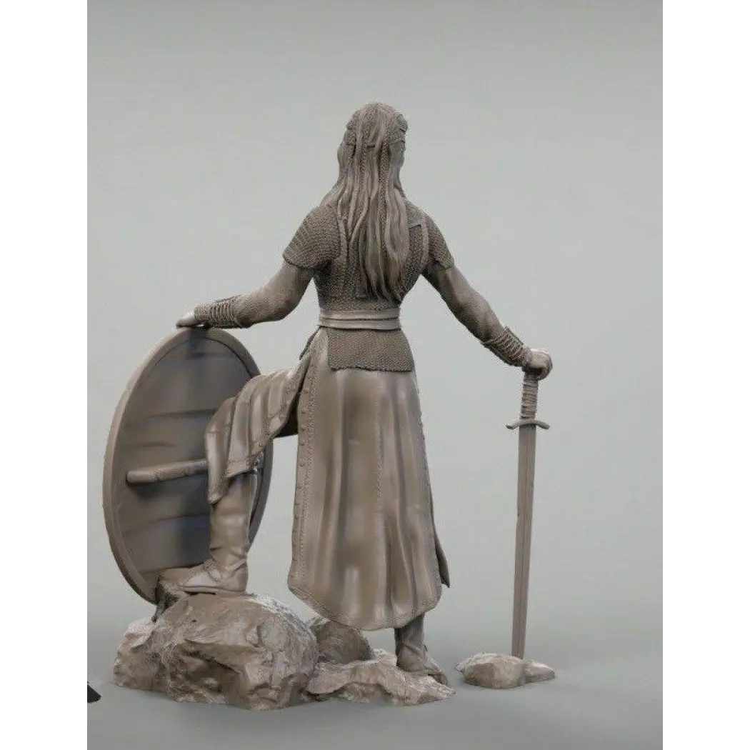 1/24 75mm Resin Model Kit Beautiful Girl Lagertha Shieldmaide Movie Unpainted - Model-Fan-Store