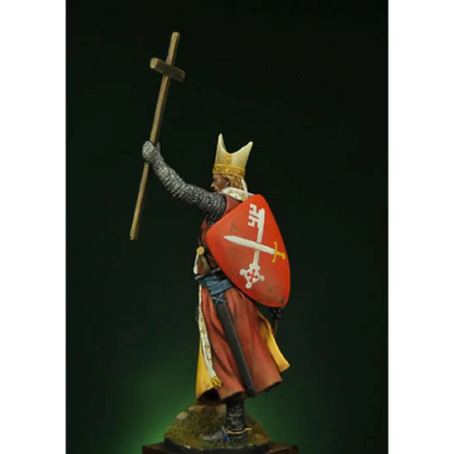 1/24 75mm Resin Model Kit Medieval Bishop Knight Warrior XIII Century Unpainted - Model-Fan-Store