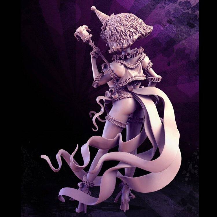 1/24 Resin Model Kit Girl Clown Jester Harlequin Fantasy Unpainted - Model-Fan-Store