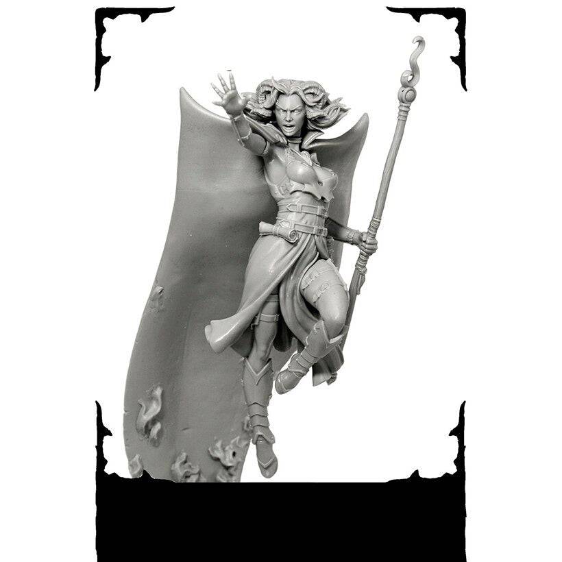 1/24 Resin Model Kit Girl Witch Sorceress Enchantress Fantasy Unpainted - Model-Fan-Store
