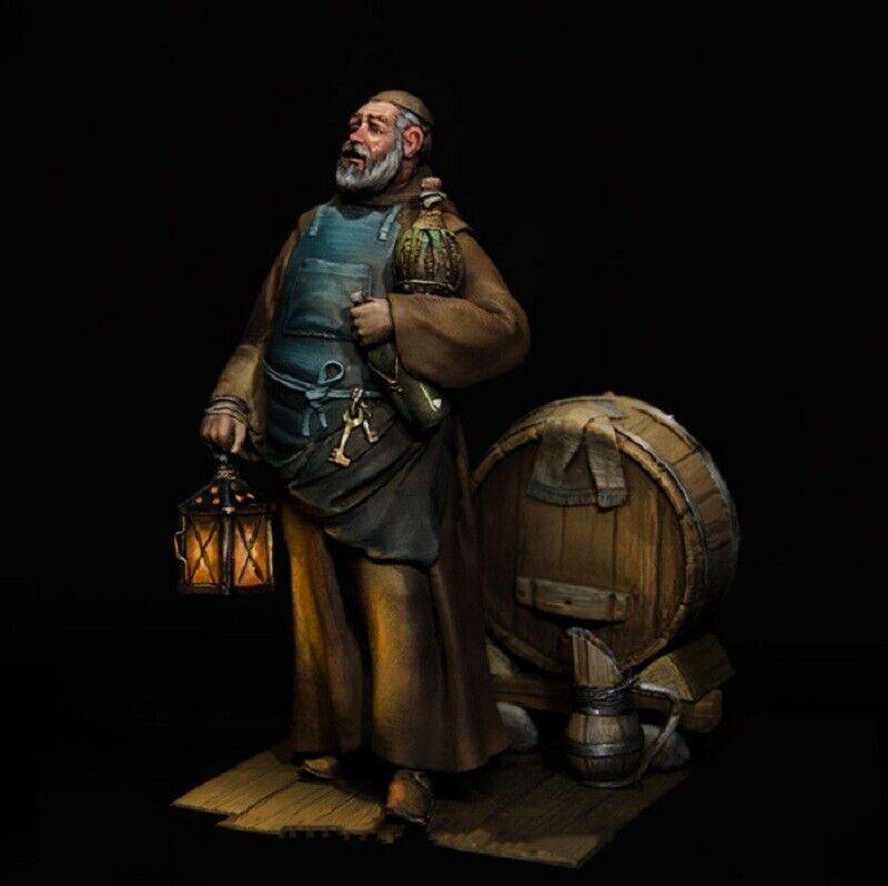 1/24 Resin Model Kit Medieval Wine Merchant Monk Unpainted - Model-Fan-Store