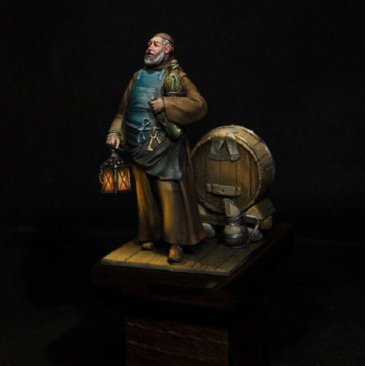 1/24 Resin Model Kit Medieval Wine Merchant Monk Unpainted - Model-Fan-Store