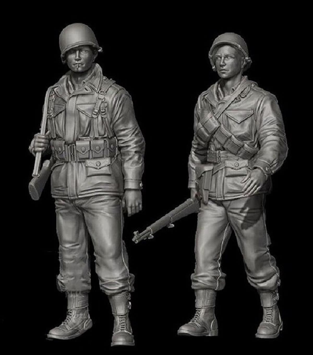 1/35 2pcs Resin Model Kit US Marines Soldiers Infantry WW2 Unpainted - Model-Fan-Store