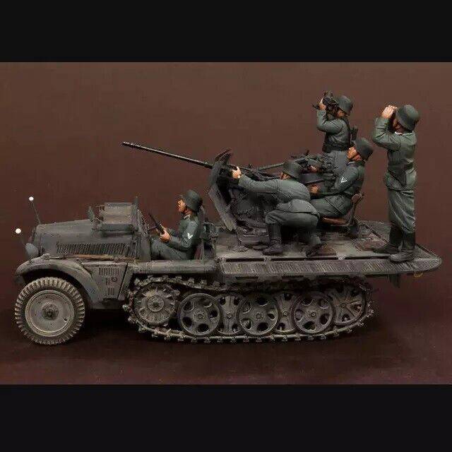 1/35 5pcs Resin Model Kit German Soldiers Artillery Crew no car WW2 Unpainted - Model-Fan-Store