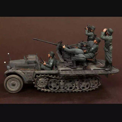 1/35 5pcs Resin Model Kit German Soldiers Artillery Crew no car WW2 Unpainted - Model-Fan-Store