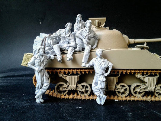 1/35 5pcs Resin Model Kit Soviet Soldiers War in Afghanistan Unpainted - Model-Fan-Store