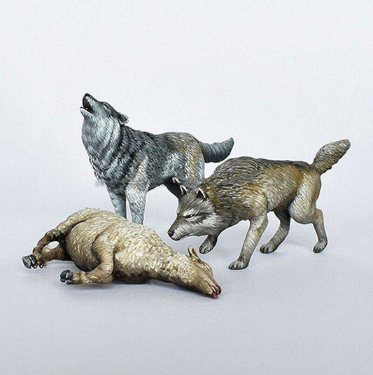 1/35 Resin Animals Model Kit Wolves and Prey Unpainted - Model-Fan-Store
