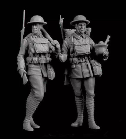 1/35 Resin Model Kit British Soldiers Infantry WW1 Unpainted - Model-Fan-Store