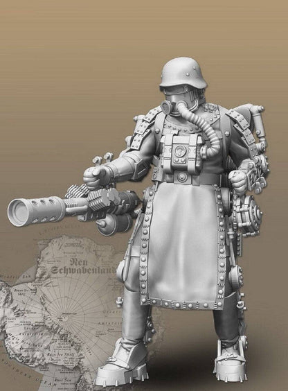 1/35 Resin Steampunk Model Kit German Soldier Wolfenstein WW2 Unpainted - Model-Fan-Store