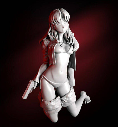 1/6 210mm 3D Print Model Kit Asian Beautiful Girl Spy Agent Unpainted - Model-Fan-Store