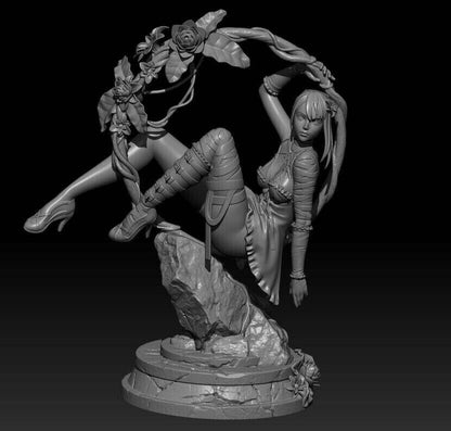 1/6 300mm 3D Print Model Kit Beautiful Girl Woman Forest Warrior Unpainted - Model-Fan-Store