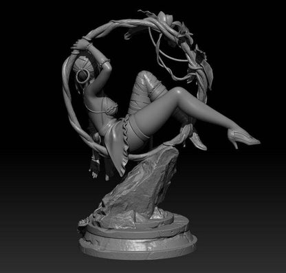 1/6 300mm 3D Print Model Kit Beautiful Girl Woman Forest Warrior Unpainted - Model-Fan-Store