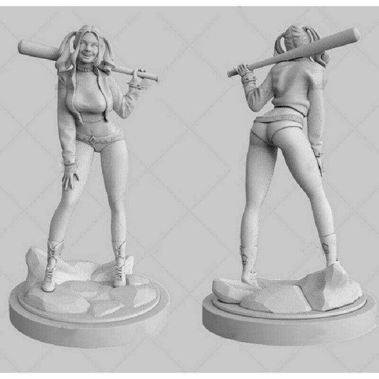 1/6 300mm 3D Print Superhero Model Kit Harley Quinn Beautiful Girl Unpainted - Model-Fan-Store