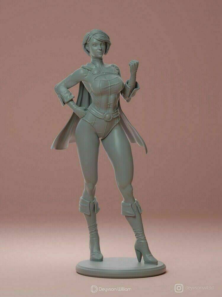 1/6 300mm 3D Print Superhero Model Kit Power Girl Beautiful Girl Unpainted - Model-Fan-Store