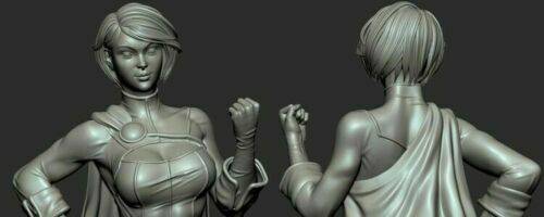 1/6 300mm 3D Print Superhero Model Kit Power Girl Beautiful Girl Unpainted - Model-Fan-Store