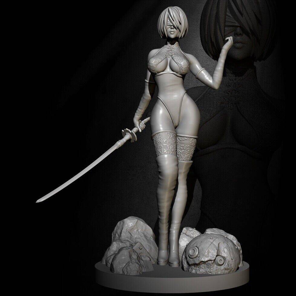 1/6 310mm 3D Print Model Kit Asian Beautiful Girl Woman Samurai Unpainted - Model-Fan-Store